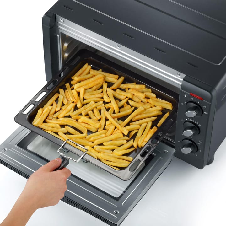 Severin TO 2068 mini-ovn med pizzasten 20 L, Sort Severin