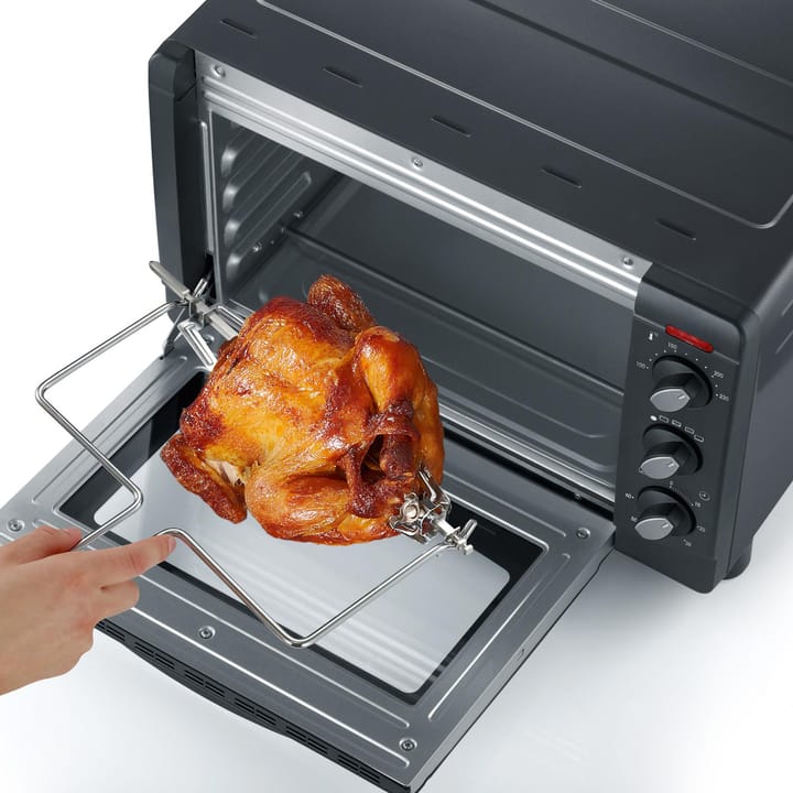 Severin TO 2068 mini-ovn med pizzasten 20 L, Sort Severin