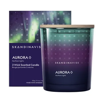 Aurora duftlys - 350 g, 2 væger - Skandinavisk