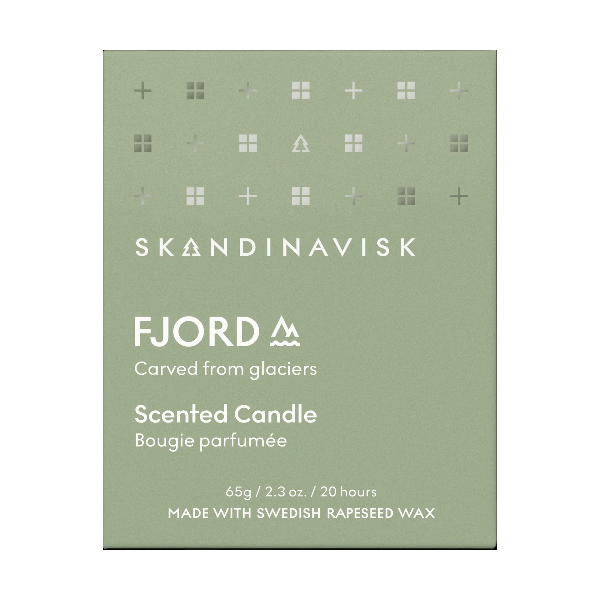 Fjord duftlys med låg, 65 g Skandinavisk