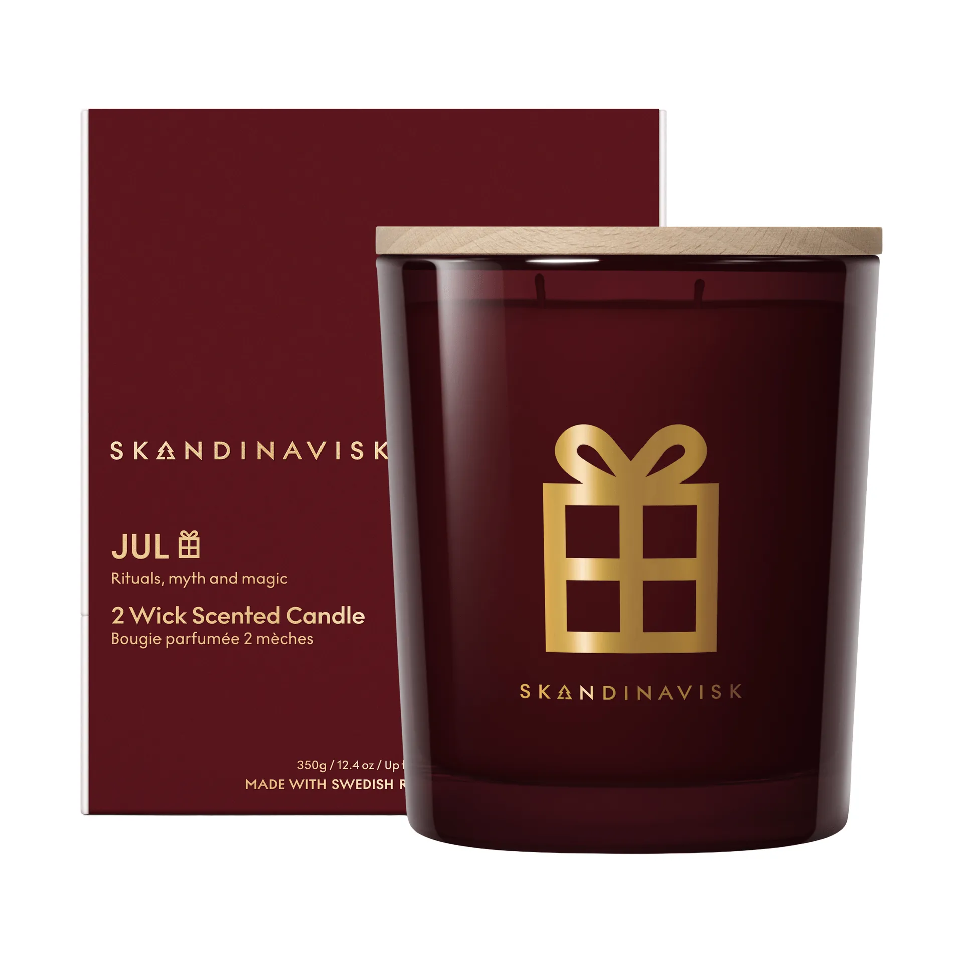 Jul Gold Symbol duftlys, 350 g, 2 væger Skandinavisk