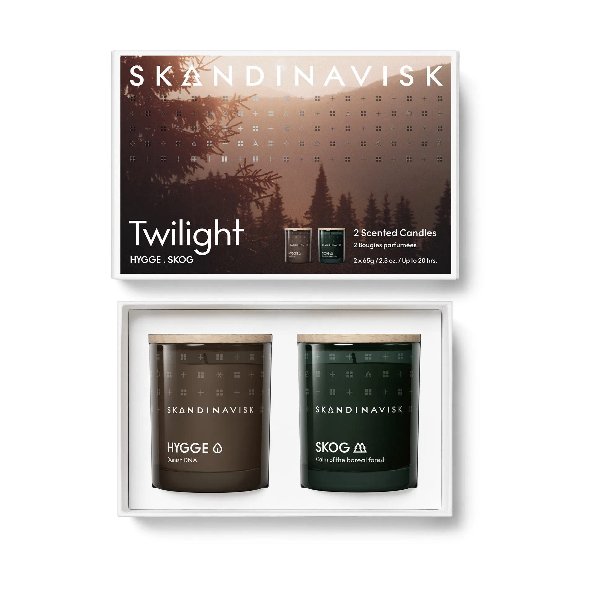 Twilight duftlys gavesæt 2 dele, 65 g Skandinavisk