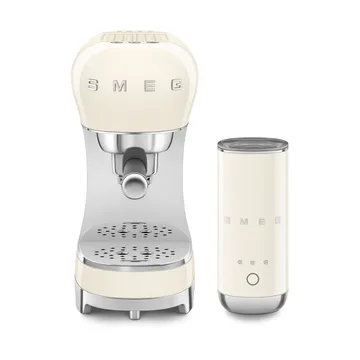 Smeg 50's Style espressomaskine med mælkeskummer - Creme - Smeg