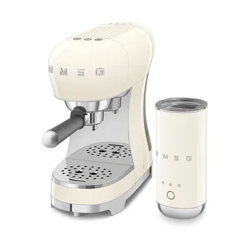 Smeg 50's Style espressomaskine med mælkeskummer - Creme - Smeg