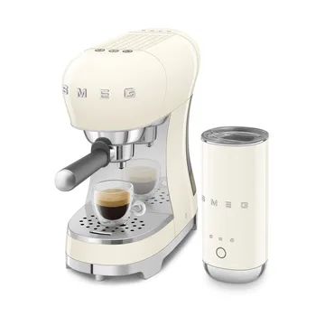 Smeg 50's Style espressomaskine med mælkeskummer - Creme - Smeg