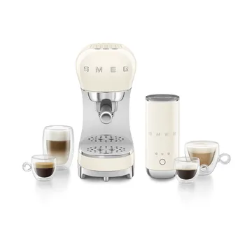 Smeg 50's Style espressomaskine med mælkeskummer - Creme - Smeg
