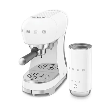 Smeg 50's Style espressomaskine med mælkeskummer - Hvid - Smeg