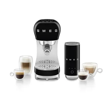 Smeg 50's Style espressomaskine med mælkeskummer - Sort - Smeg
