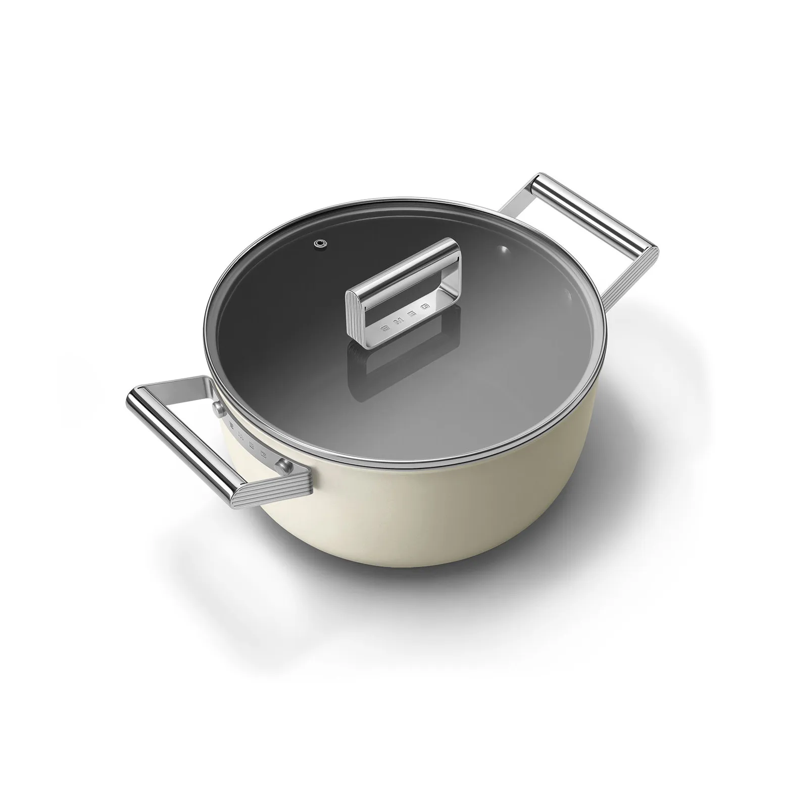 Smeg 50's style gryde keramisk Ø24 cm, Cream Smeg