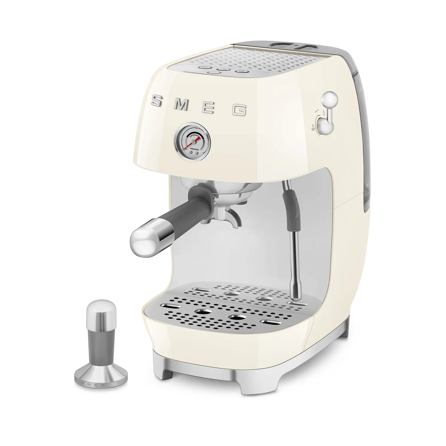 Smeg 50's style halvautomatisk espressomaskine ECF03, Creme Smeg