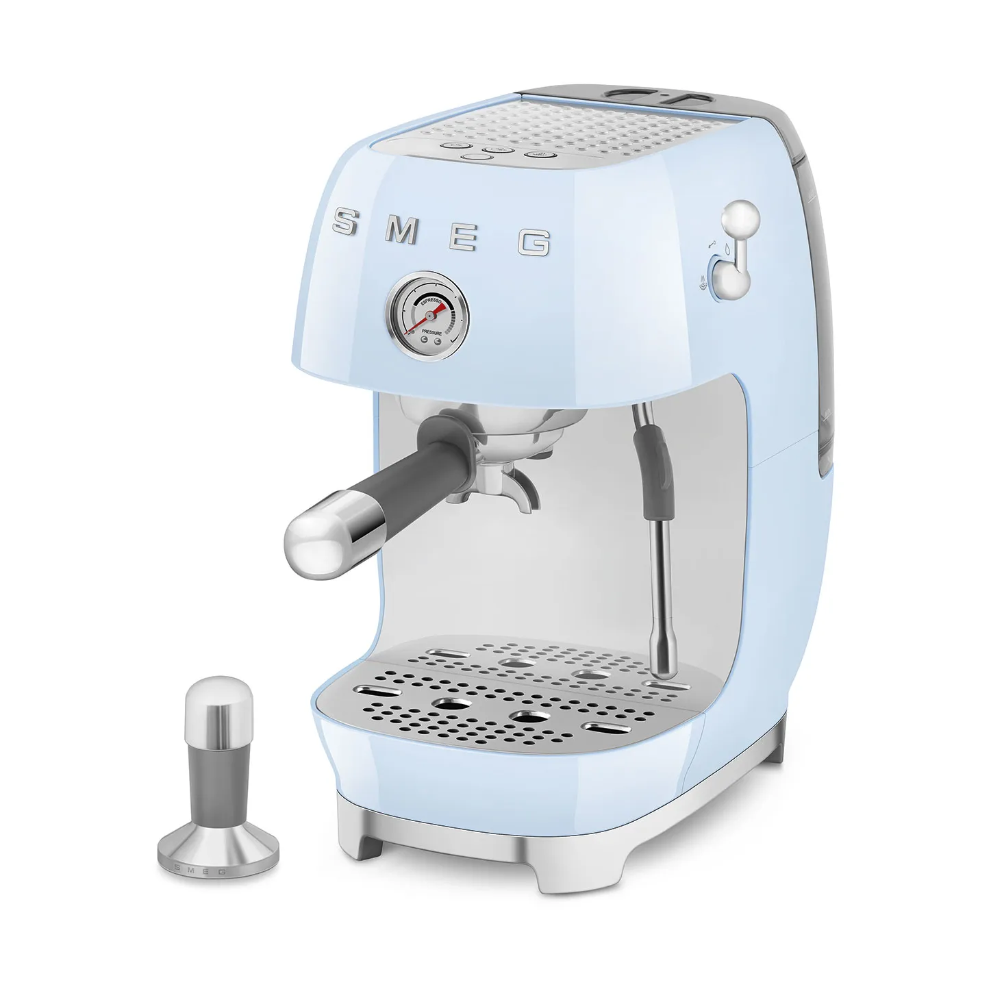 Smeg 50's style halvautomatisk espressomaskine ECF03, Pastel blue Smeg