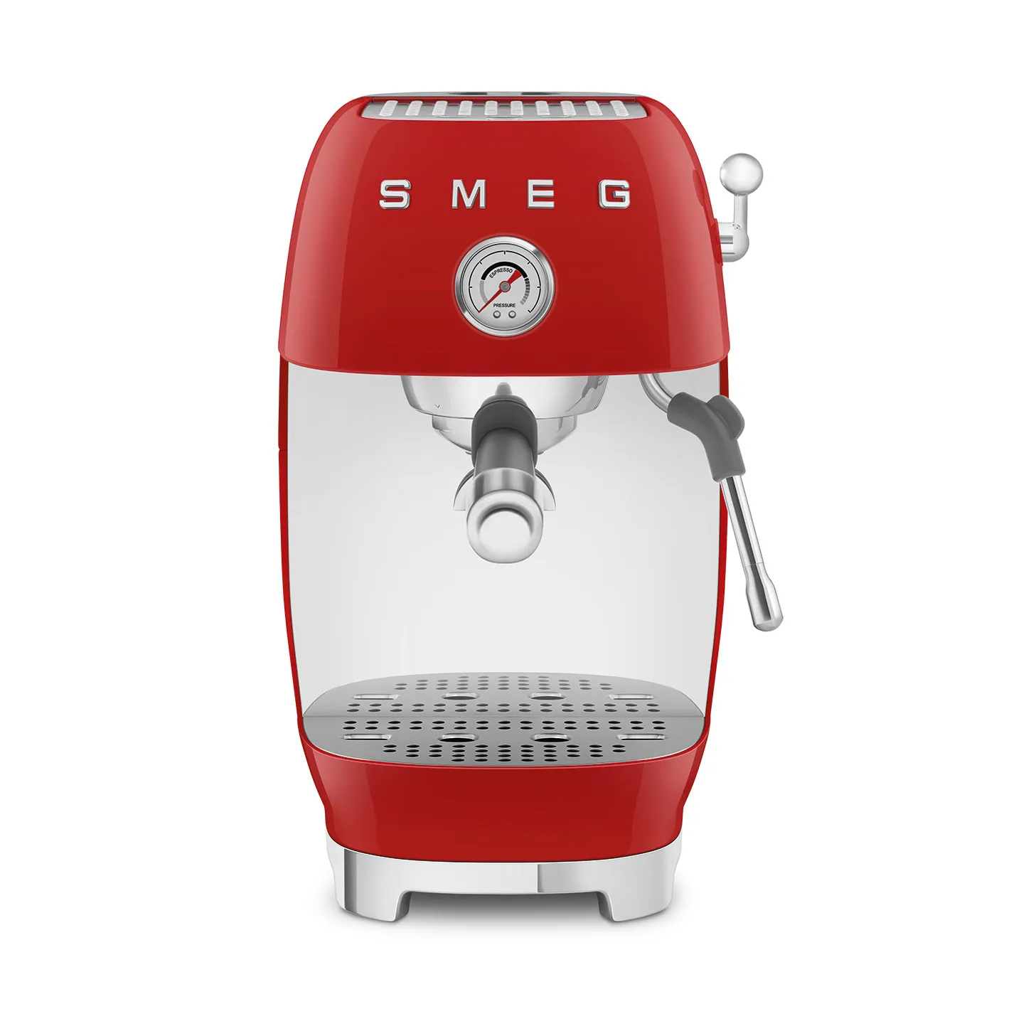 Smeg 50's style halvautomatisk espressomaskine ECF03, Red Smeg
