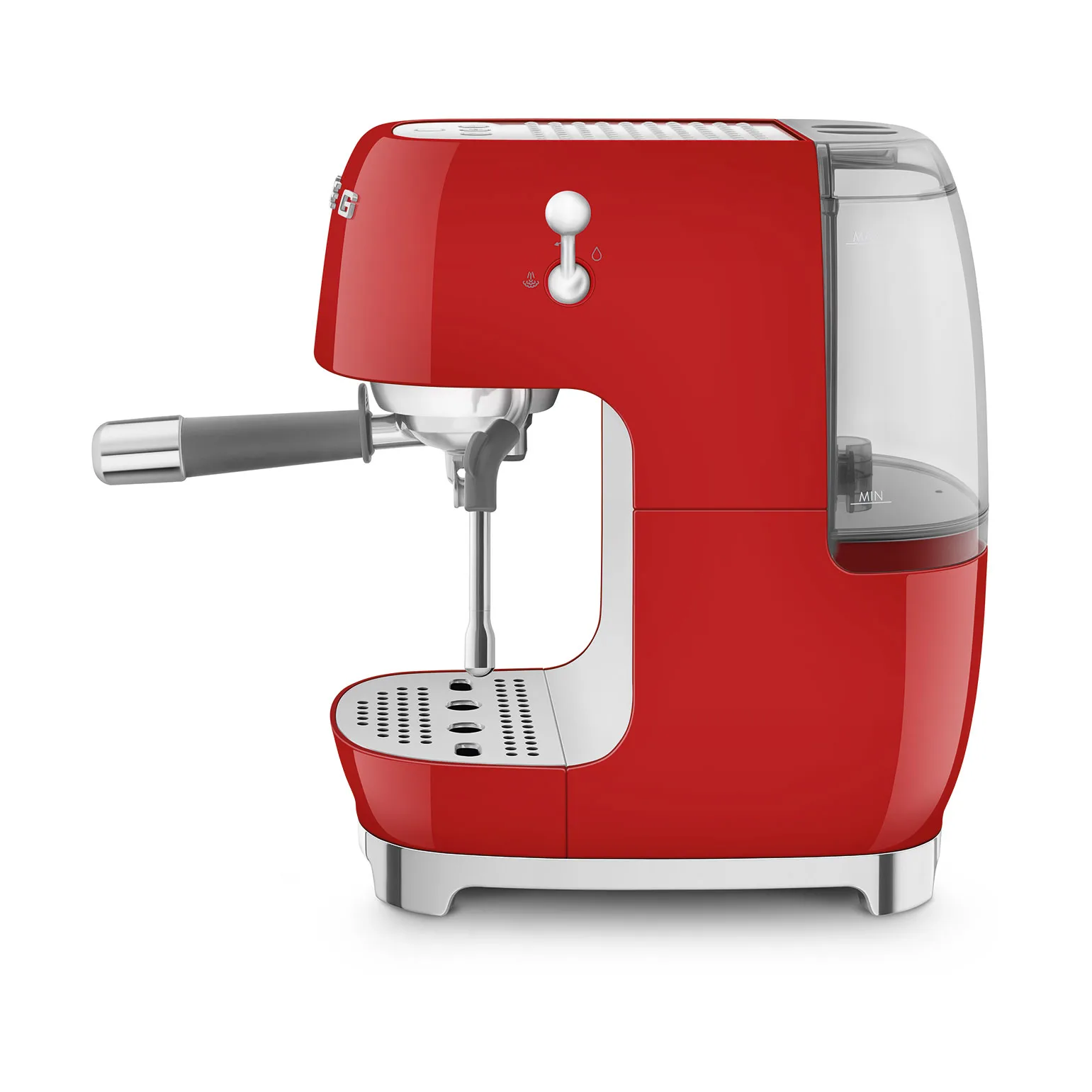 Smeg 50's style halvautomatisk espressomaskine ECF03, Red Smeg