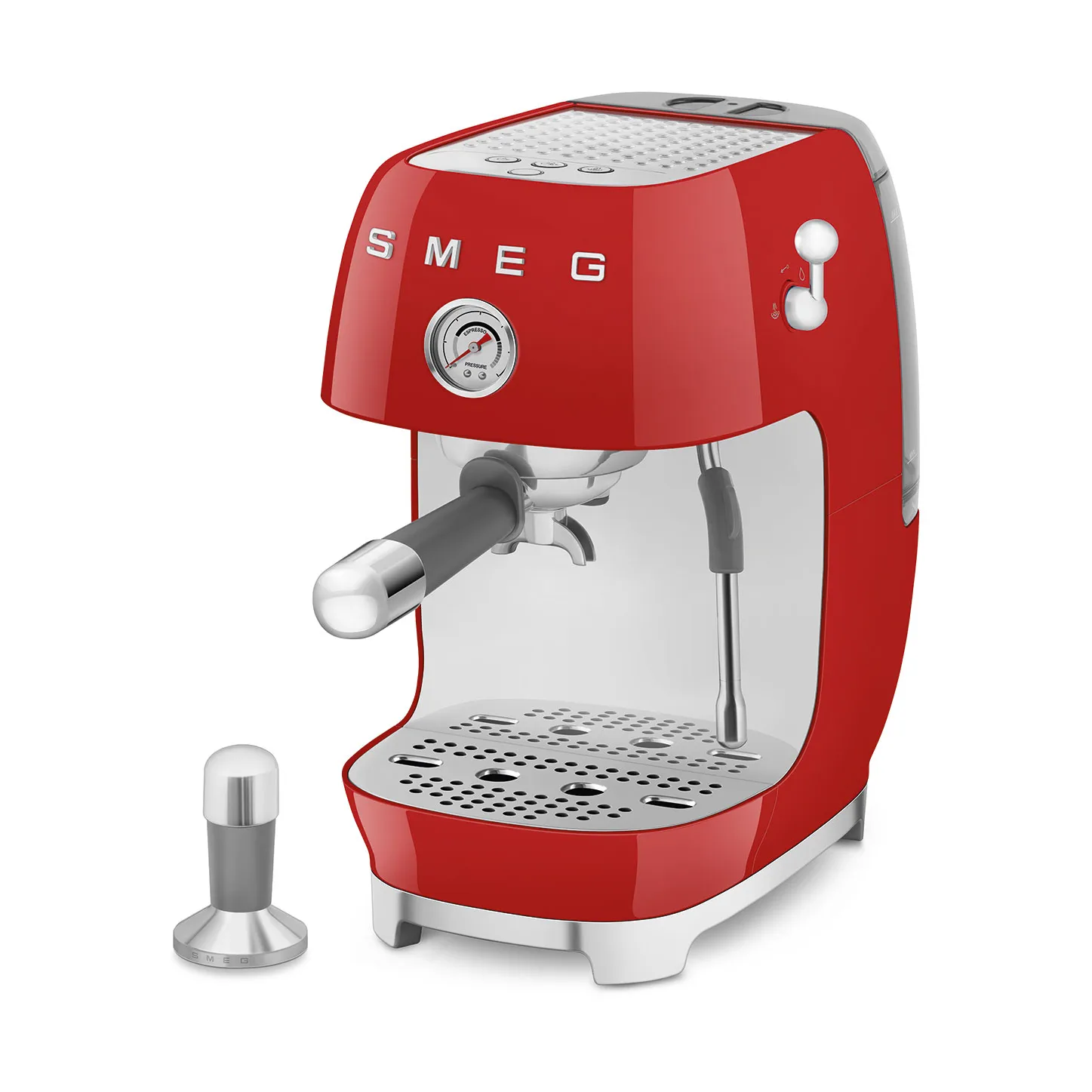 Smeg 50's style halvautomatisk espressomaskine ECF03, Red Smeg