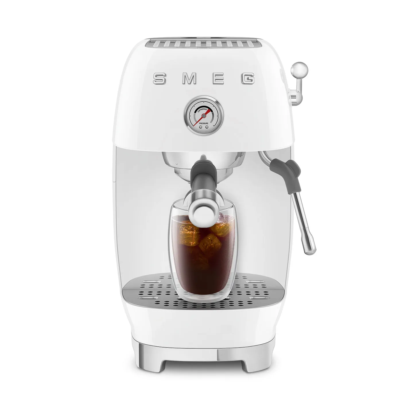Smeg 50's style halvautomatisk espressomaskine ECF03, White Smeg
