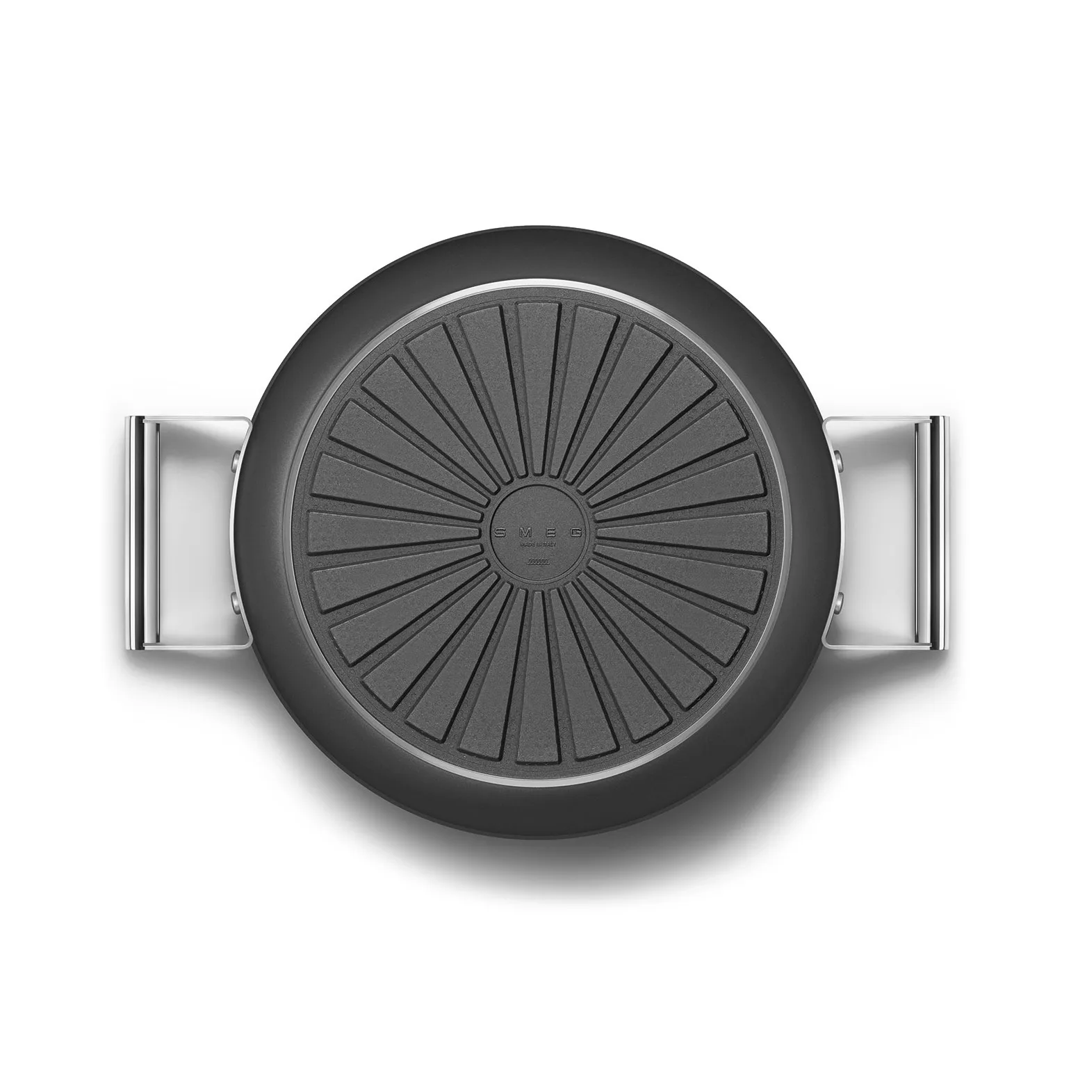 Smeg 50's style keramisk sauterpande med låg Ø28 cm, Black Smeg