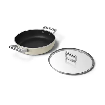 Smeg 50's style keramisk sauterpande med låg Ø28 cm - Cream - Smeg