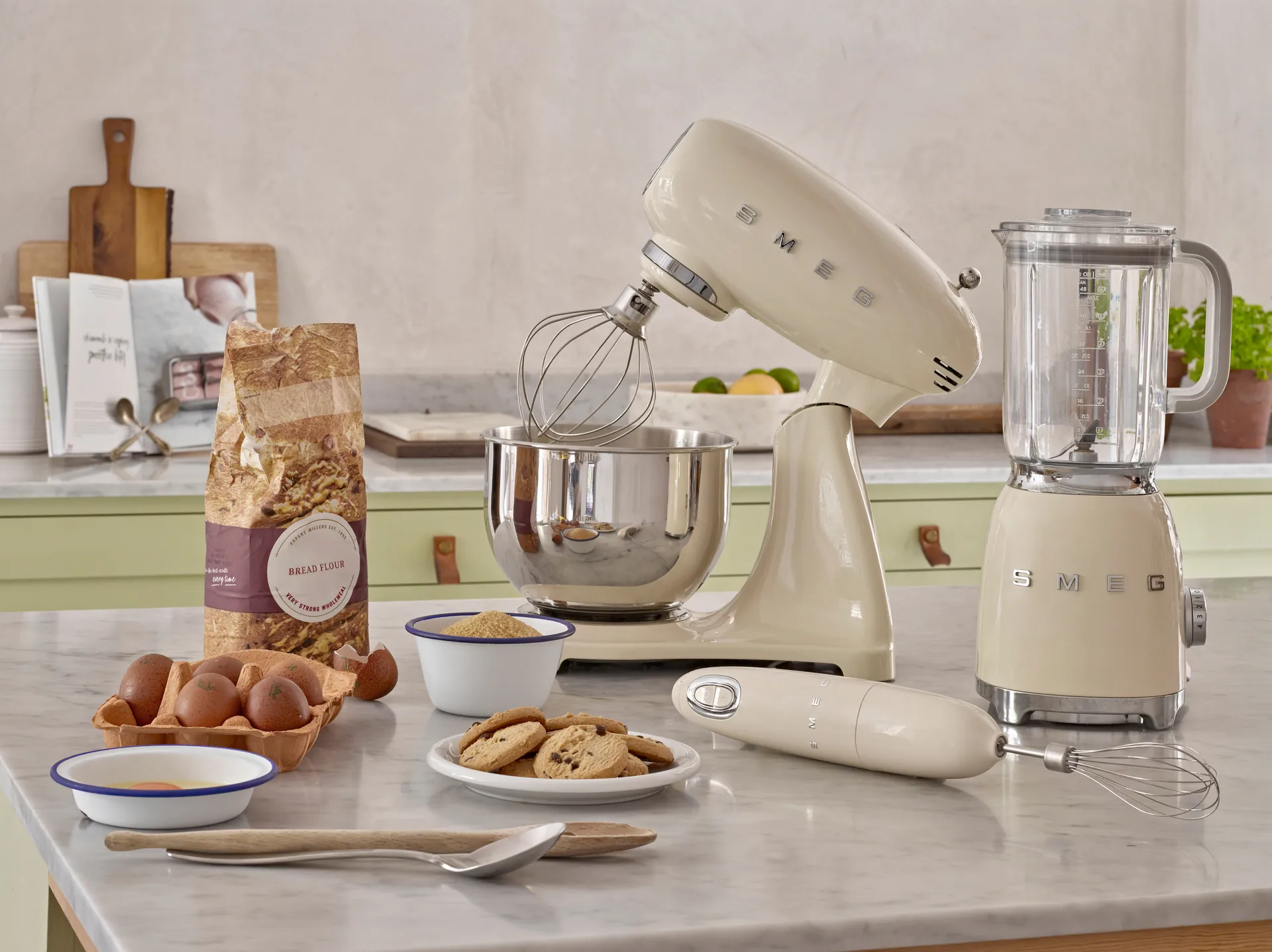 Smeg 50's Style køkkenmaskine 4,8 L, Créme hvid Smeg