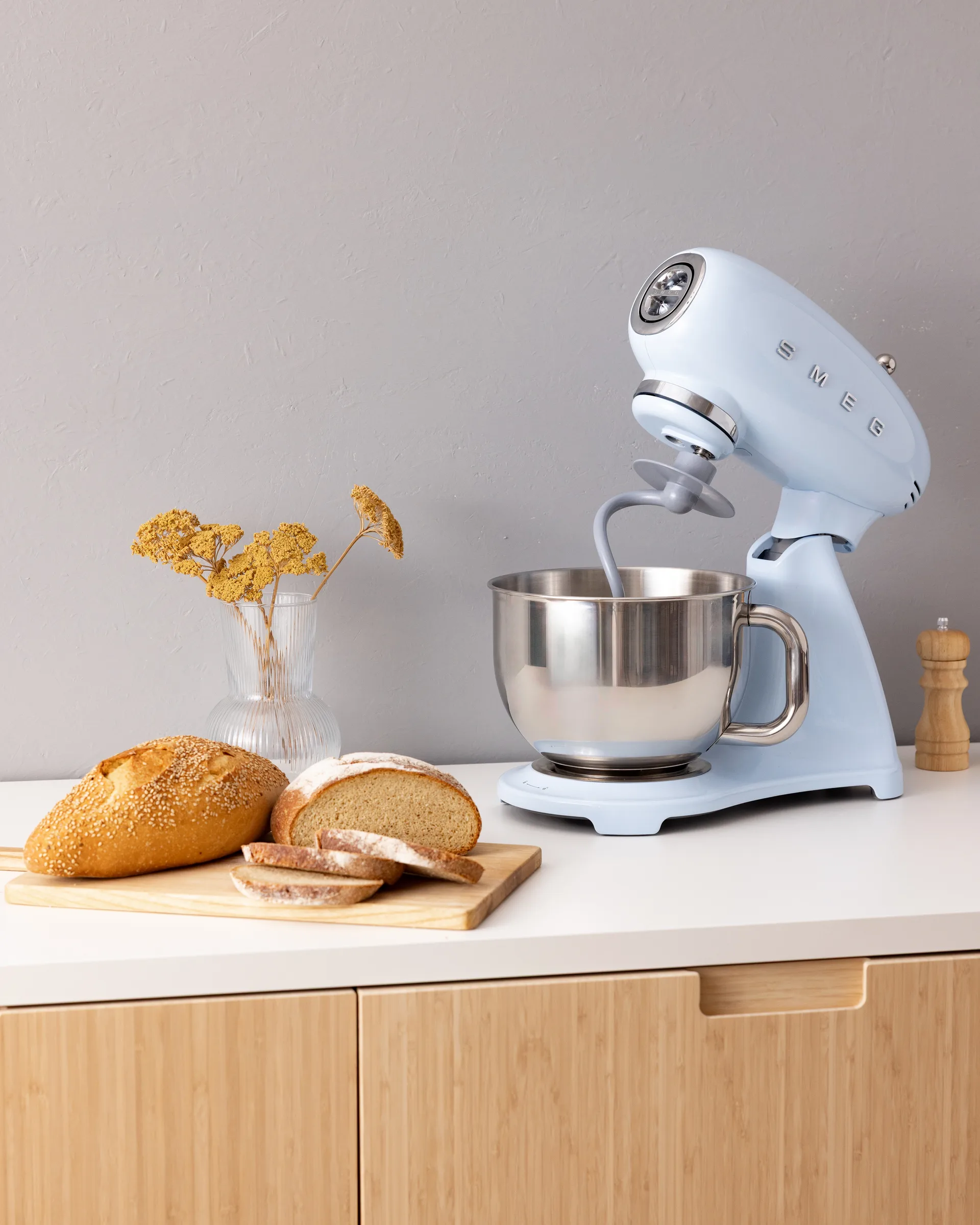 Smeg 50's style køkkenmaskine, Pastelblå, 1000 W, 4,8 l Smeg