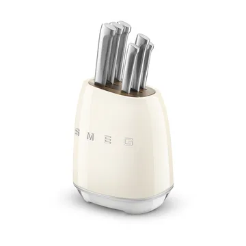 Smeg 50's Style knivset 7 dele - Creme - Smeg