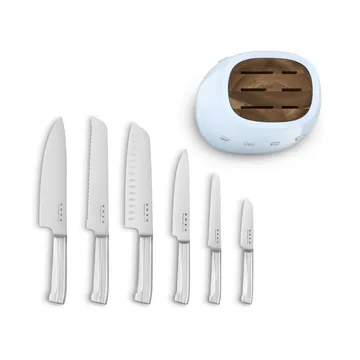 Smeg 50's Style knivset 7 dele - Pastell blue - Smeg