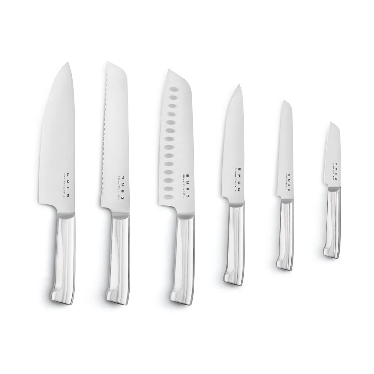 Smeg 50's Style knivset 7 dele, White Smeg