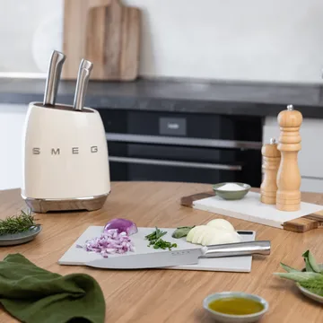 Smeg 50's Style knivsæt 7 dele - Creme - Smeg