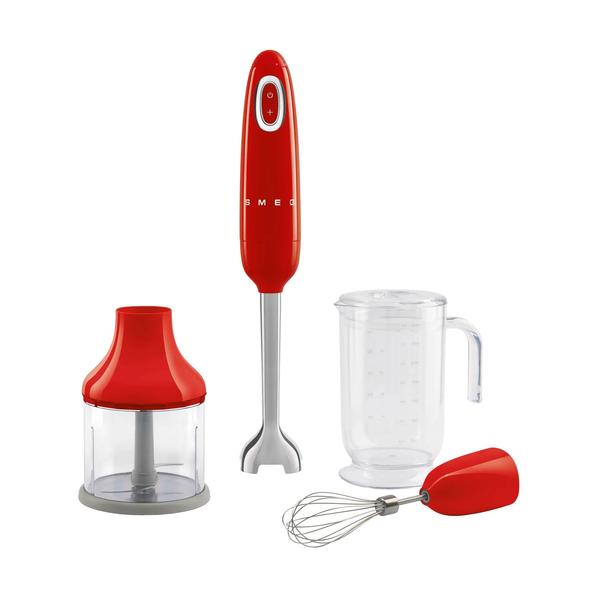 Smeg 50's Style stavblender sæt 4 dele, Red Smeg