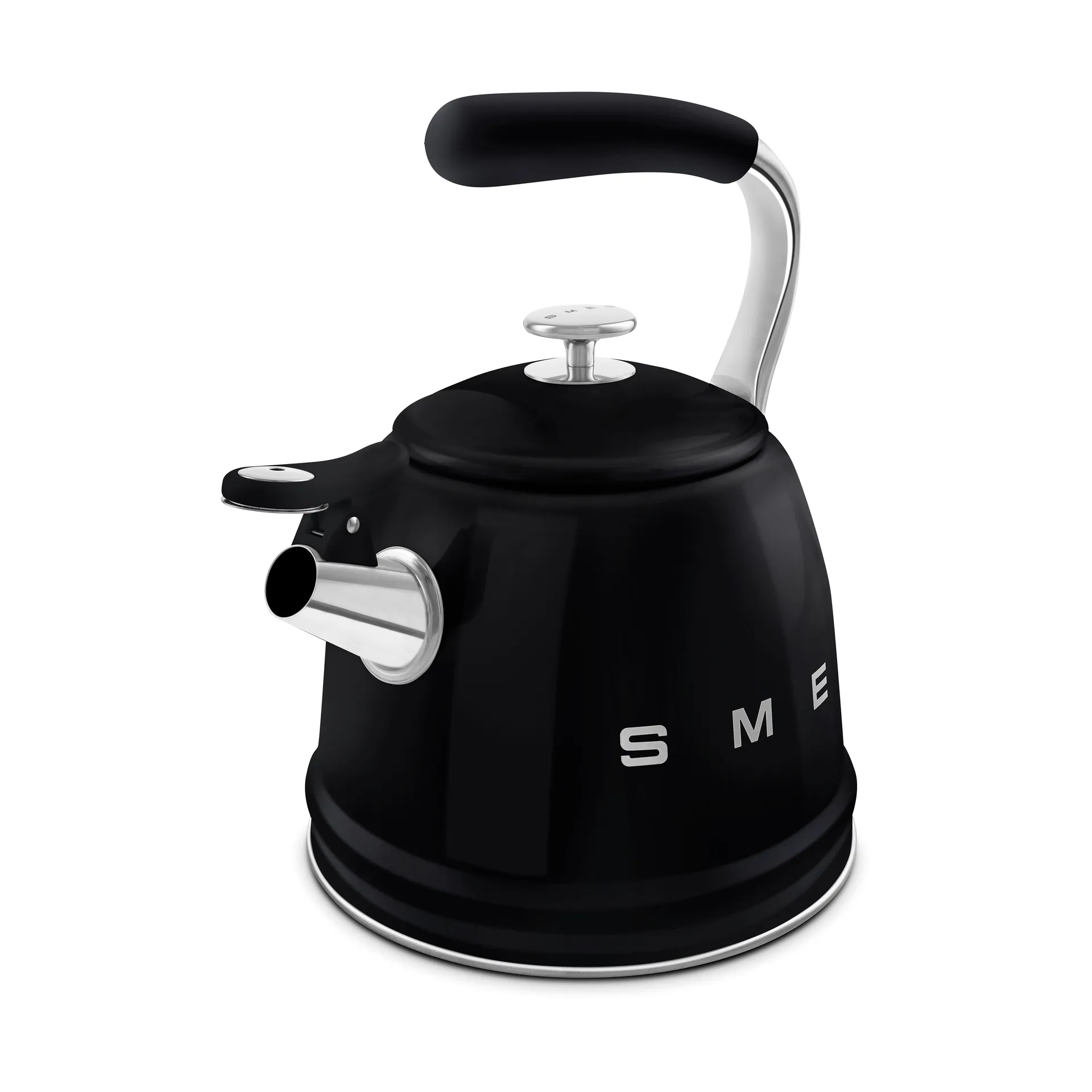 Smeg 50's Style vandkedel med fløjte, Black Smeg