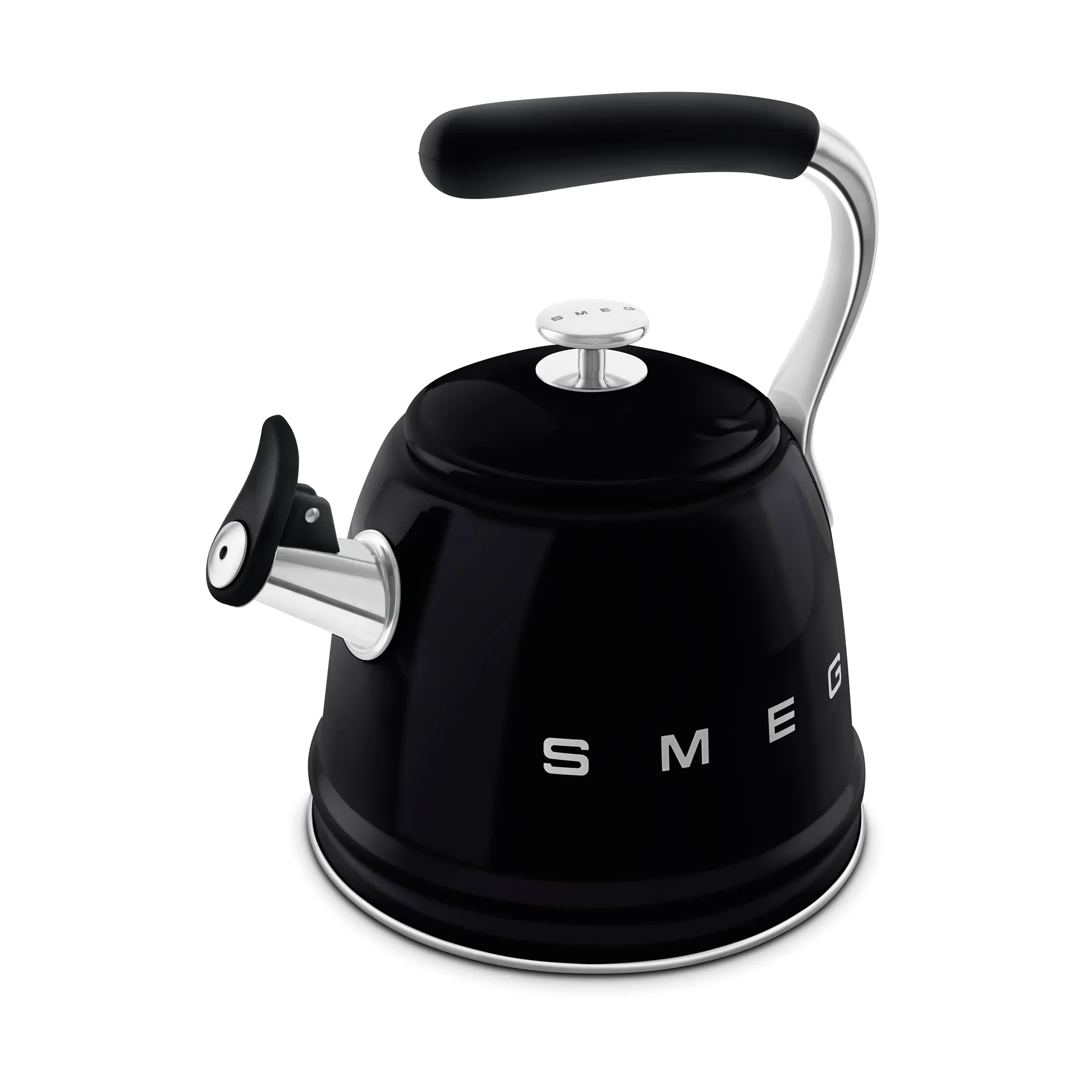 Smeg 50's Style vandkedel med fløjte, Black Smeg