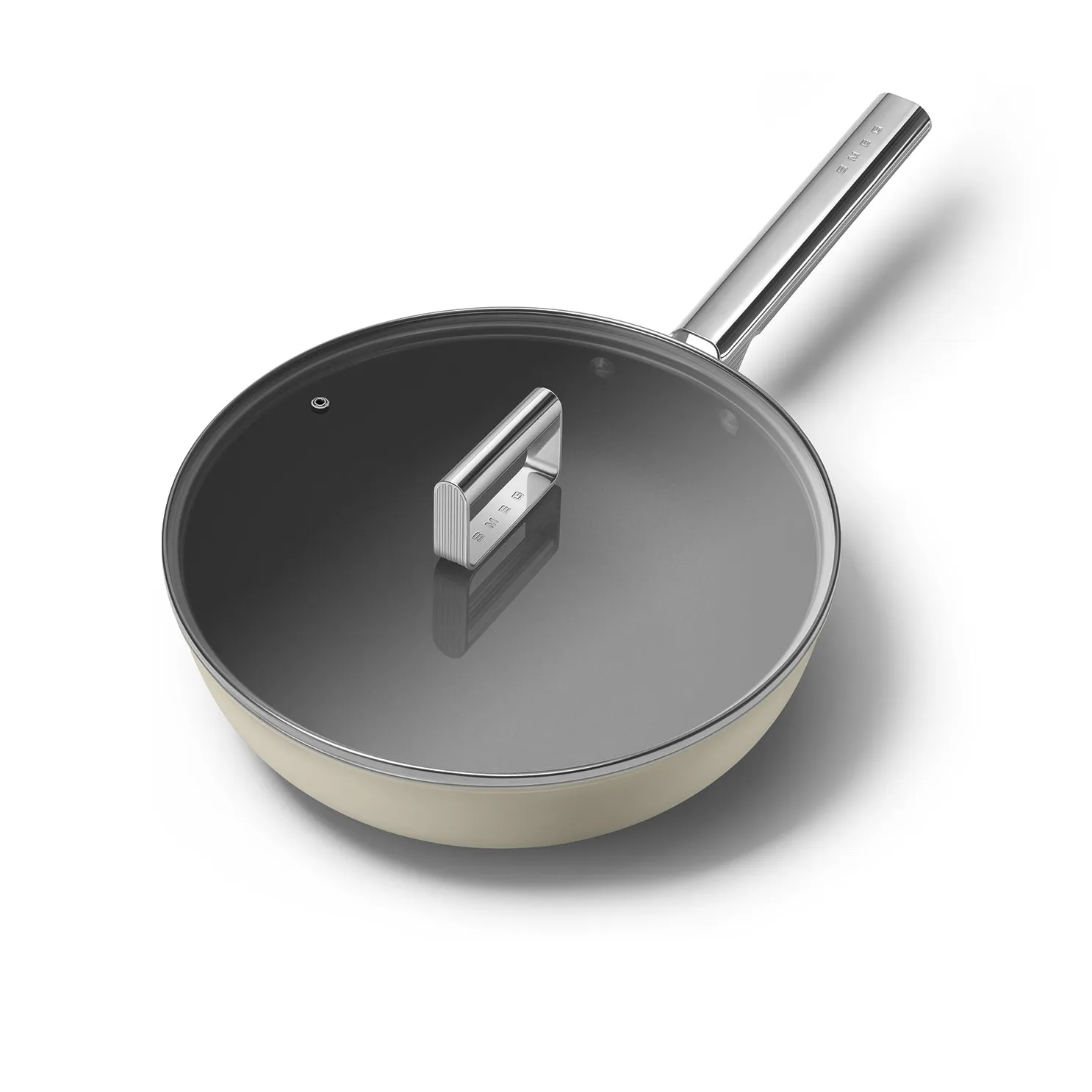 Smeg 50's style wokpande keramisk Ø30 cm, Cream Smeg