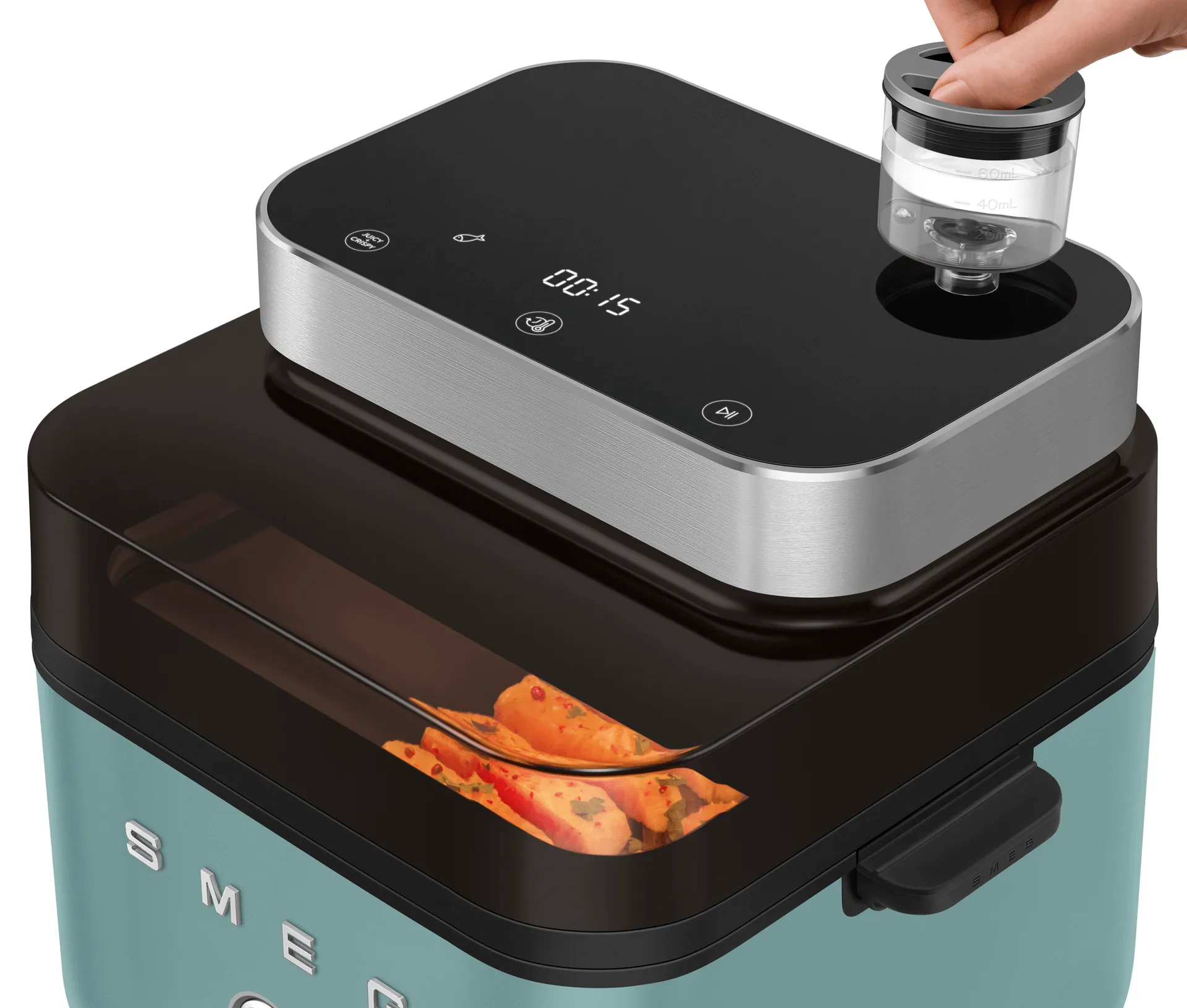 Smeg Air Fryer, Emerald green mat Smeg