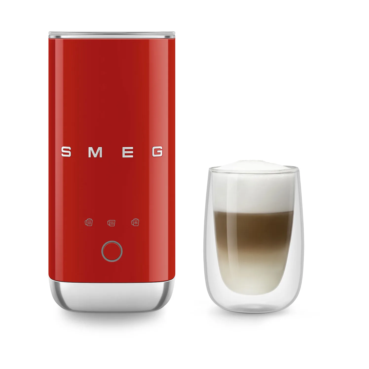 Smeg elektrisk mini-mælkeskummer MFF02, Red Smeg