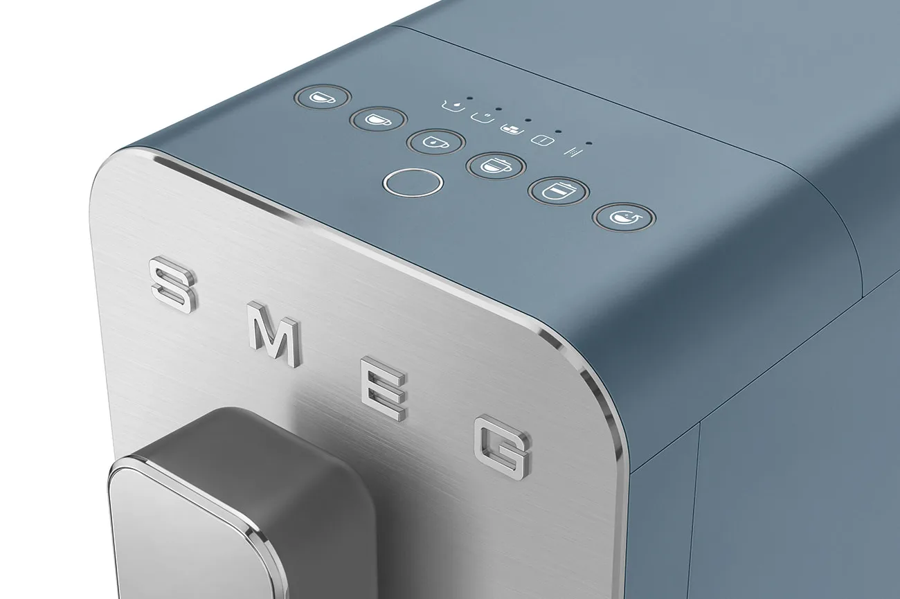 Smeg espressomaskine med beholder automatisk, Storm Blue Smeg