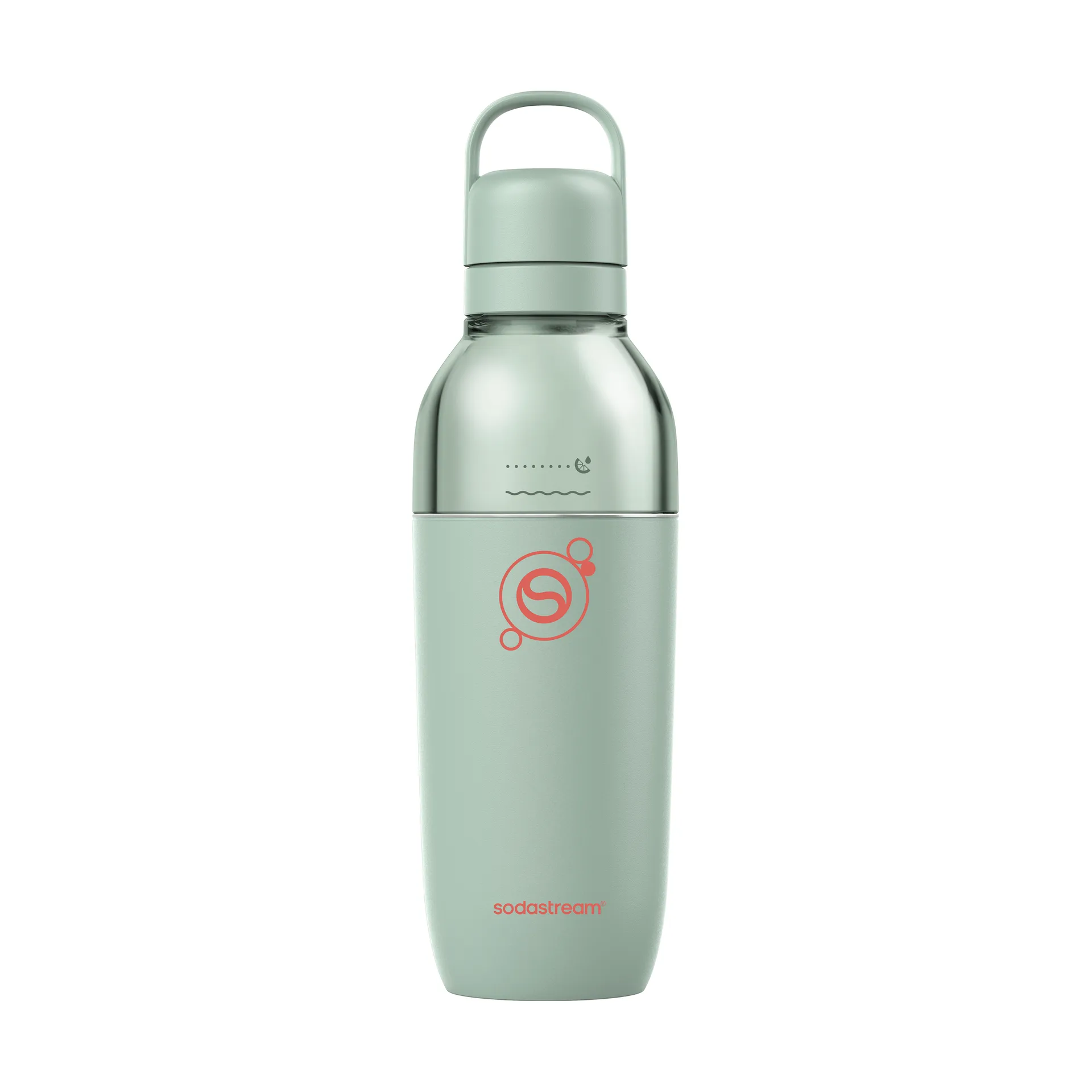 SodaStream Fizz&Go Easy Mix, Dagligt forbrug, 700 ml, Skruelåg, Rustfrit stål, Mintfarve, Transparent, Voksen