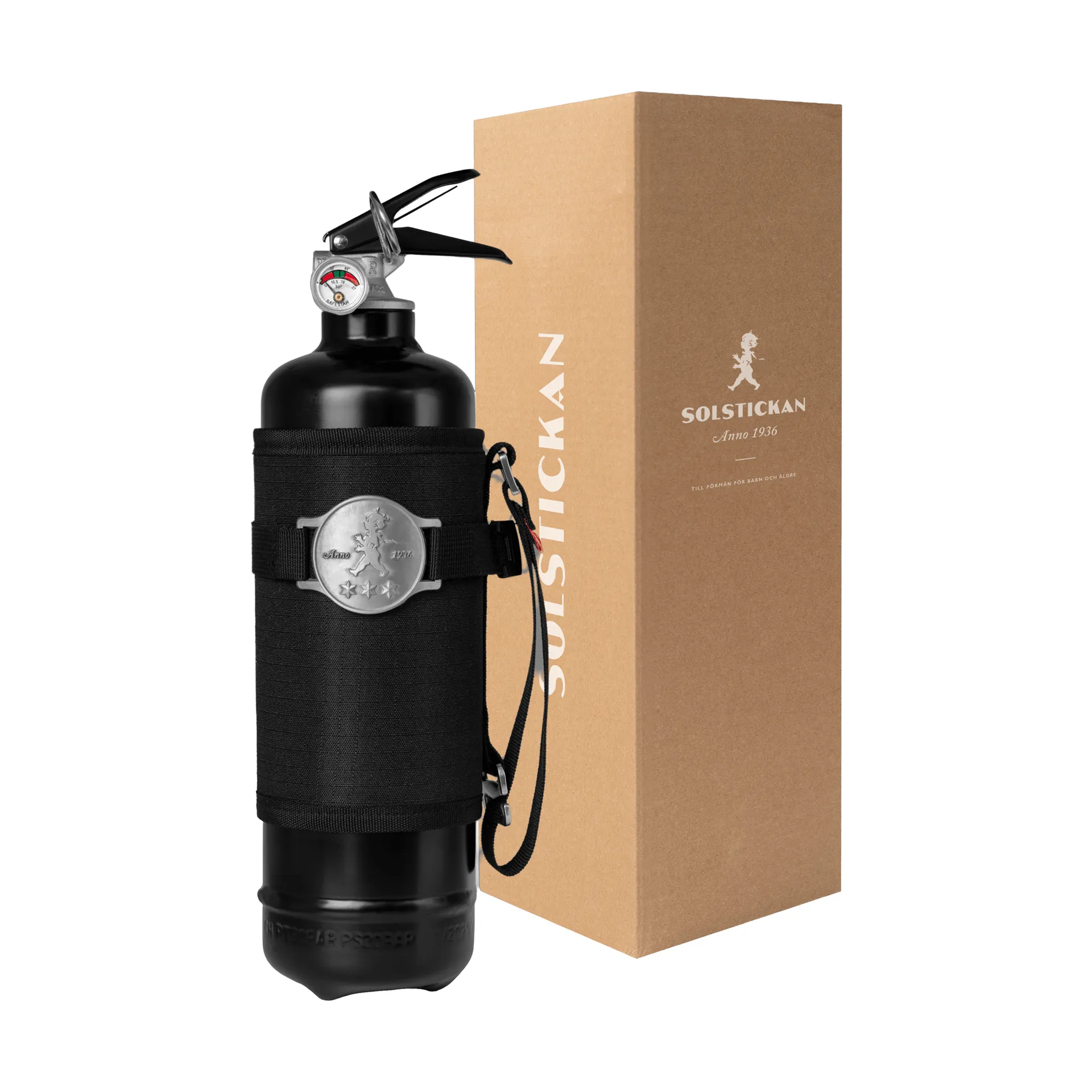 Solstickan brandslukker, Outdoor edition 1 kg, Sort Solstickan Design