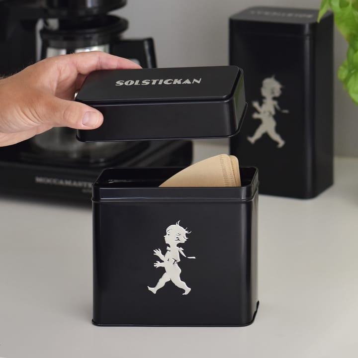 Solstickan kaffefilterdåse 15,4x17 cm, Sort Solstickan Design