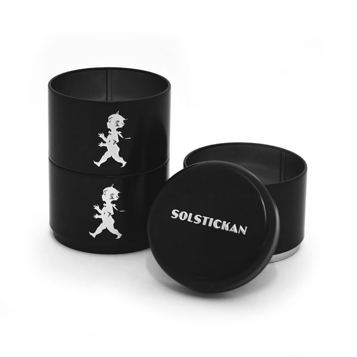 Solstickan opbevaringskrukke tredelt Ø8,5 cm, Sort Solstickan Design