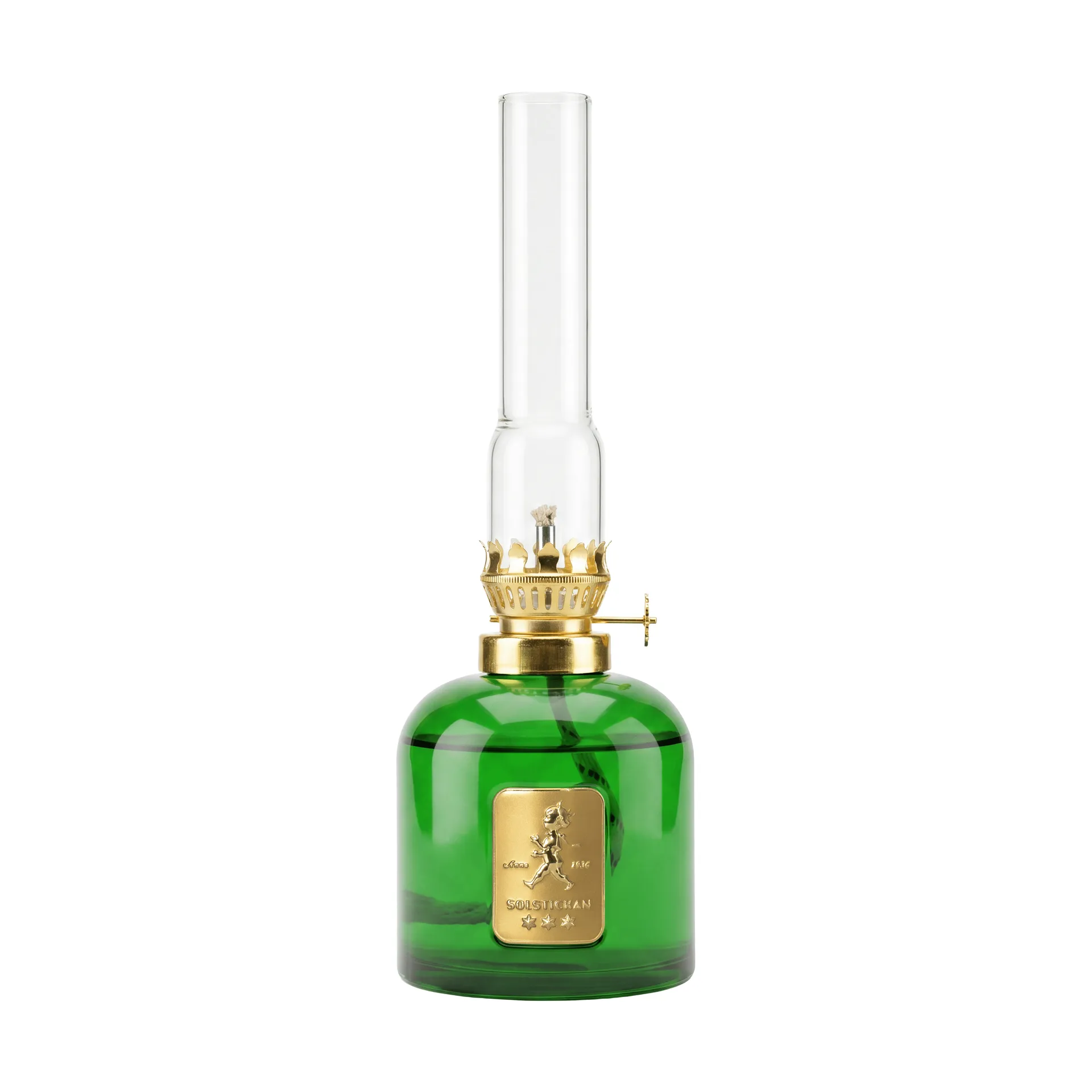 Solstickan petroleumslampe, Grøn, Ø8x24 cm Solstickan Design