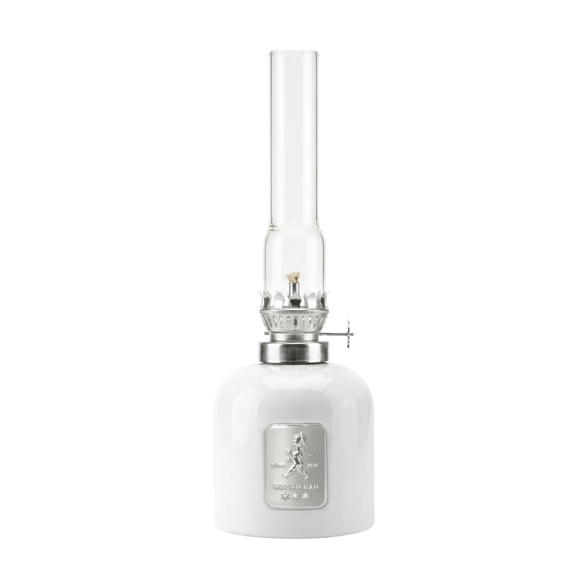 Solstickan petroleumslampe, Hvid, Ø8x24 cm Solstickan Design