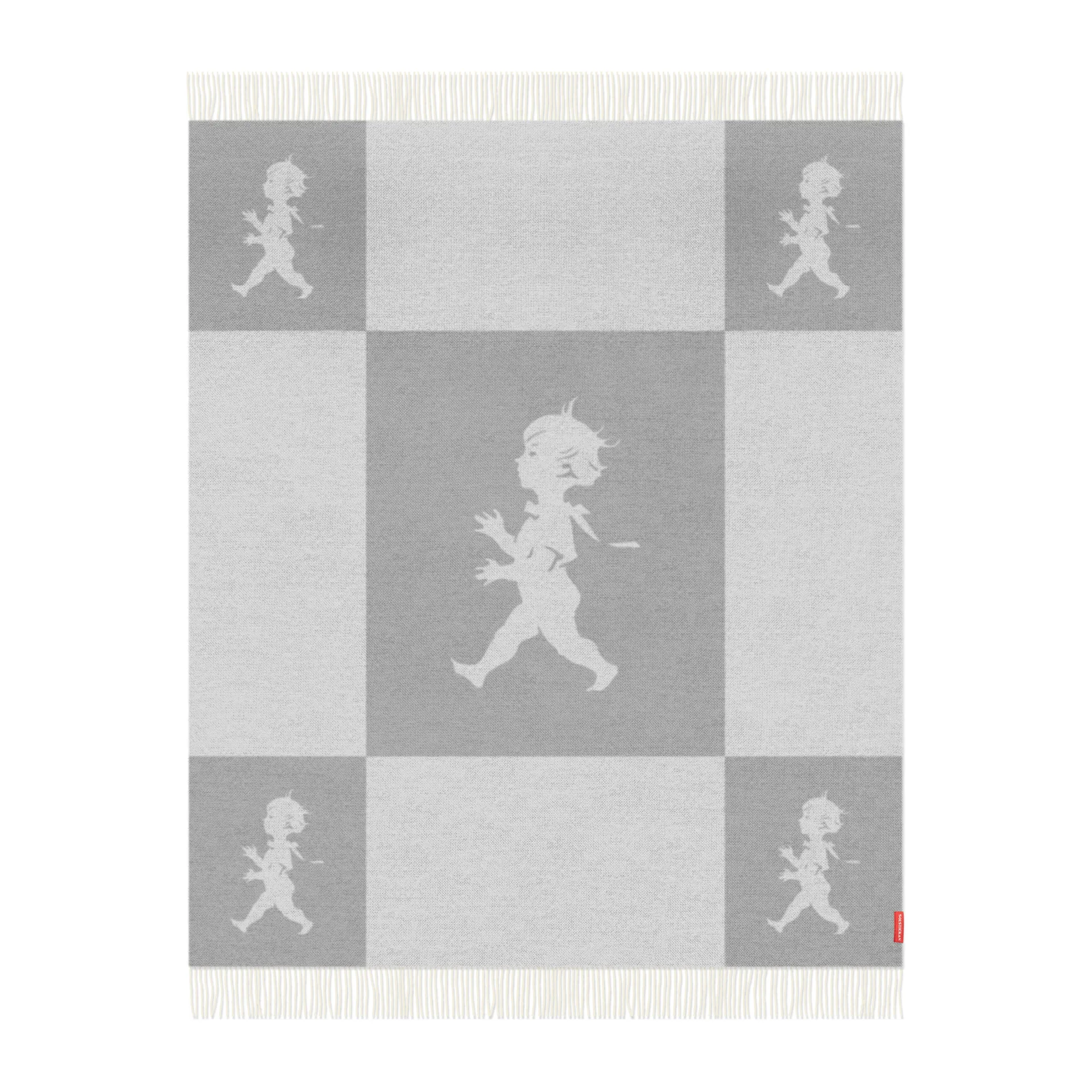 Solstickan plaid merinould 130x170 cm, Lysegrå Solstickan Design