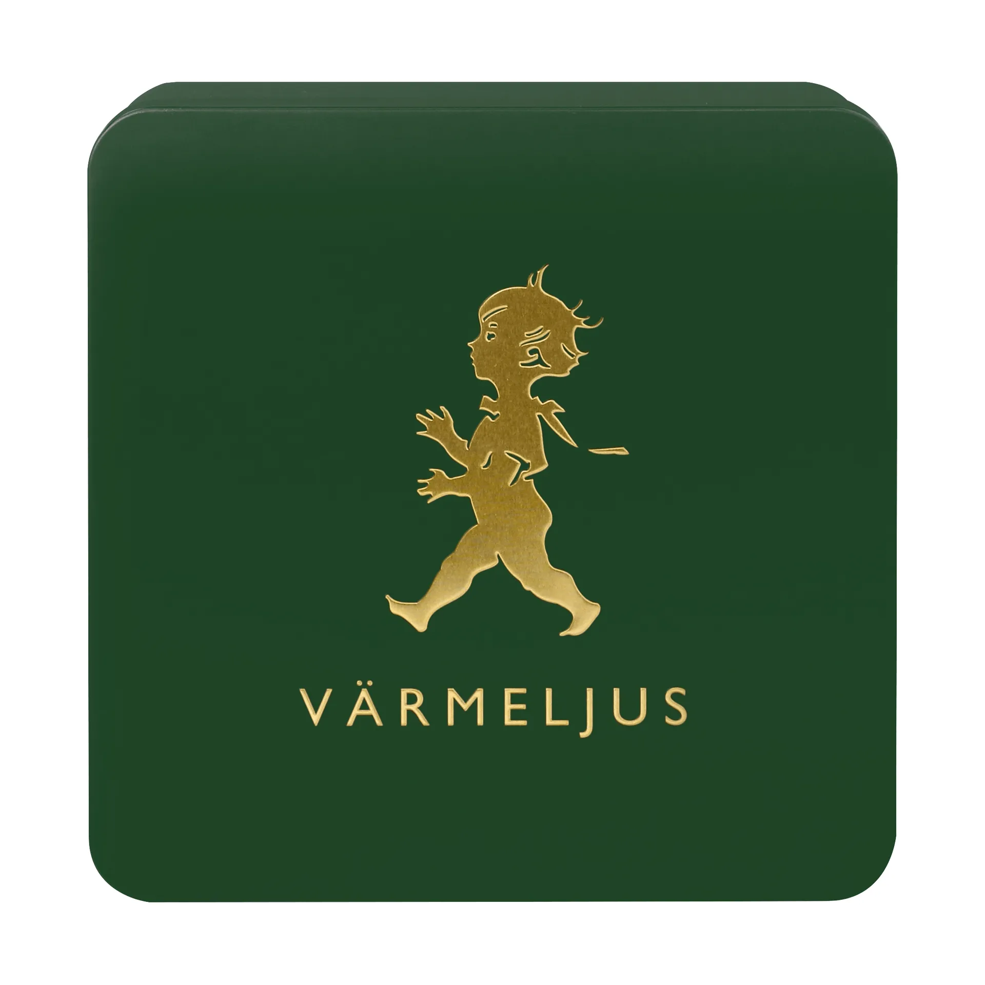 Solstickan æske til fyrfadslys 21x21 cm, Grøn-guld Solstickan Design