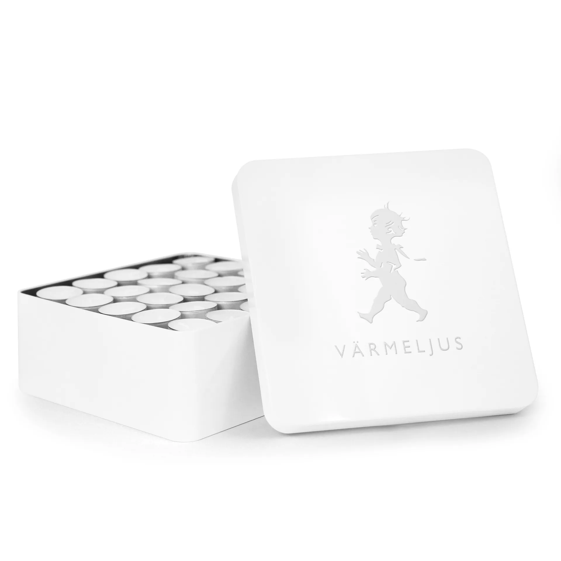 Solstickan æske til fyrfadslys 21x21 cm, Højblank hvid Solstickan Design