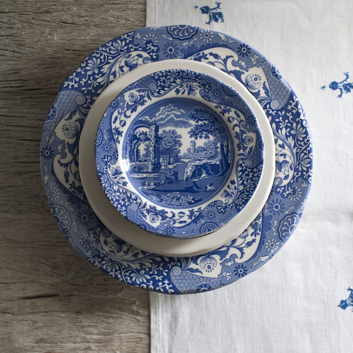 Blå italiensk middagstallerken, 27 cm Spode