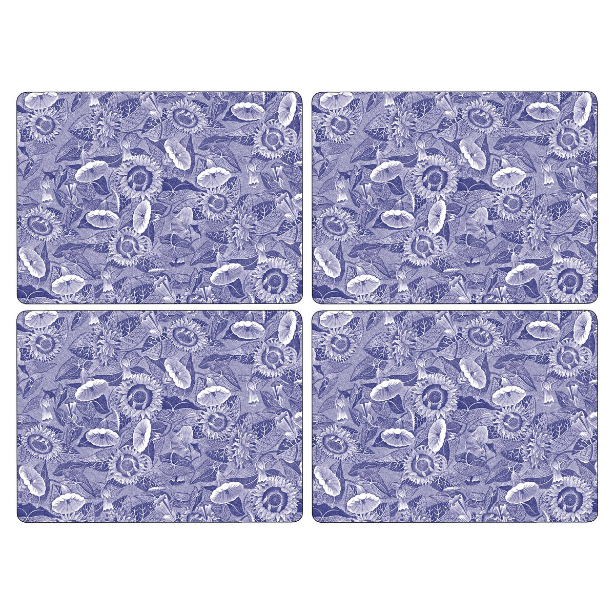 Spode Blue Room Sunflower bordskåner 30×40 cm 4-pak Blå/Hvid