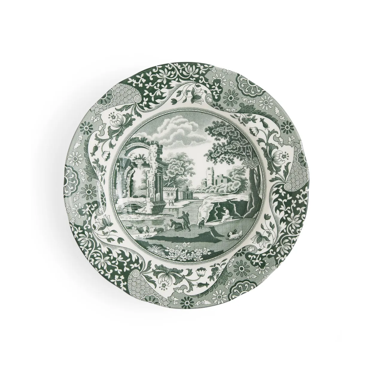 Spode Heritage Green Italian dyb tallerken Grøn, Ø23 cm