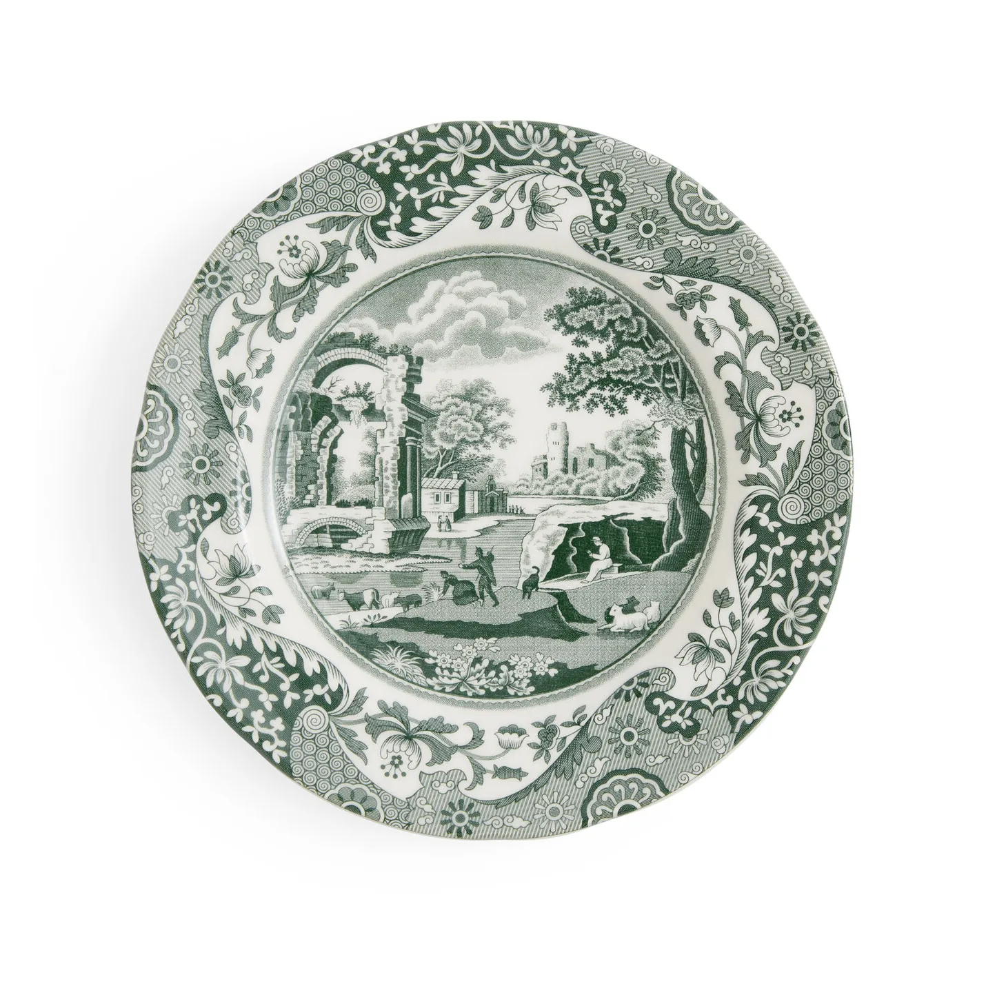 Heritage Green Italian tallerken, Grøn, Ø15 cm Spode