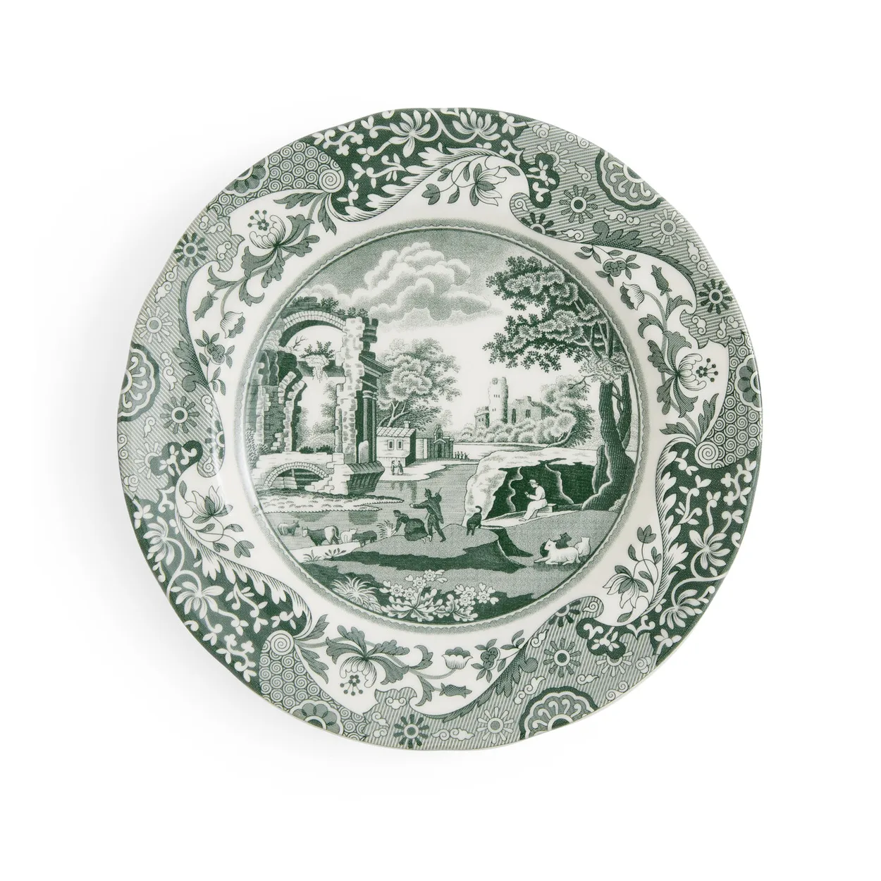 Spode Heritage Green Italian tallerken Grøn, Ø15 cm