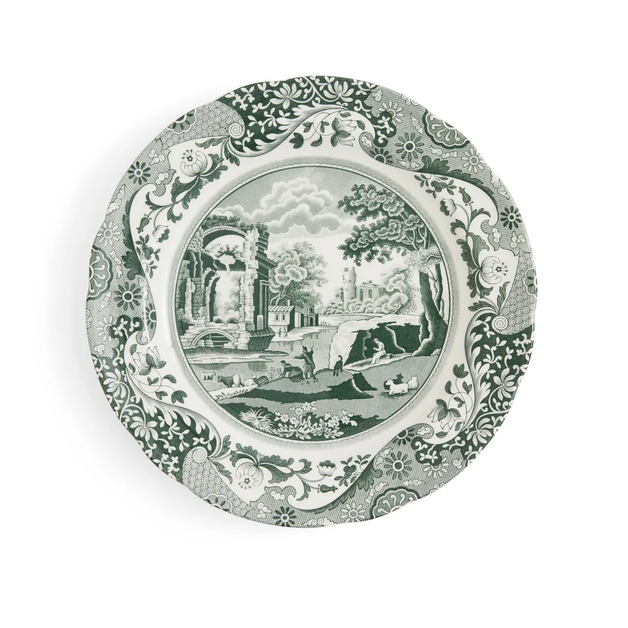 Spode Heritage Green Italian tallerken Grøn, Ø27 cm