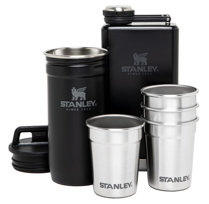 Stanley Flaske & 4 shotglas - Rustfrit stål-matsort - Stanley